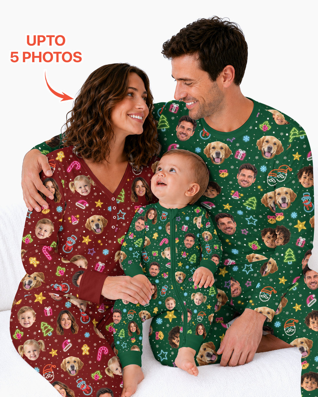 Christmas Faces Bamboo Women Pajama Set