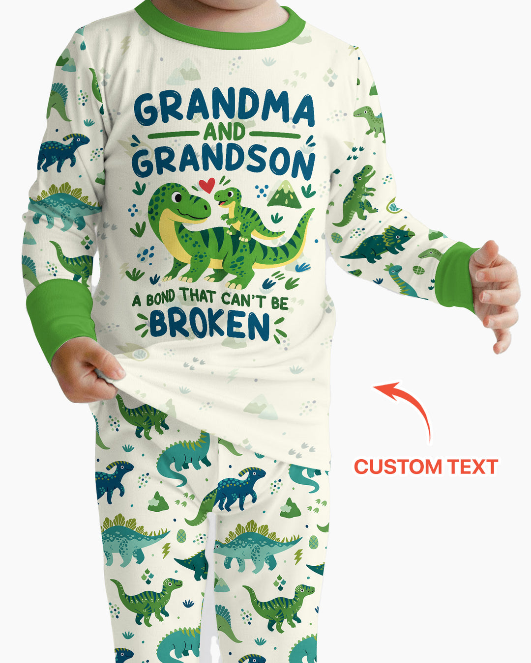 Personalized A Bond That Can't Be Broken Bamboo Two Piece Long Sleeve Pajama Set