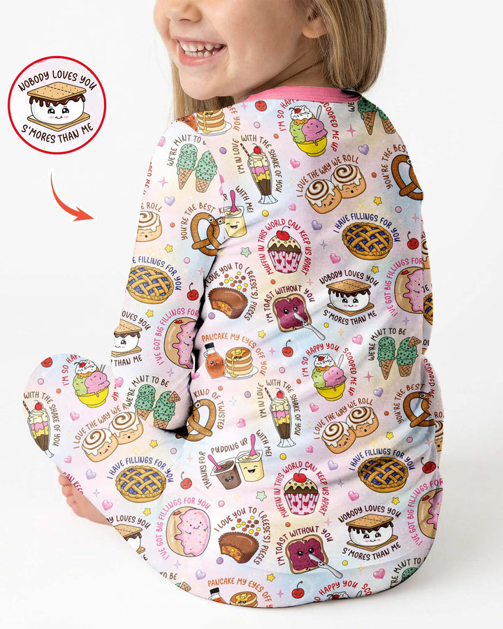 Sweet Love Puns Bamboo Two Piece Long Sleeve Pajama Set
