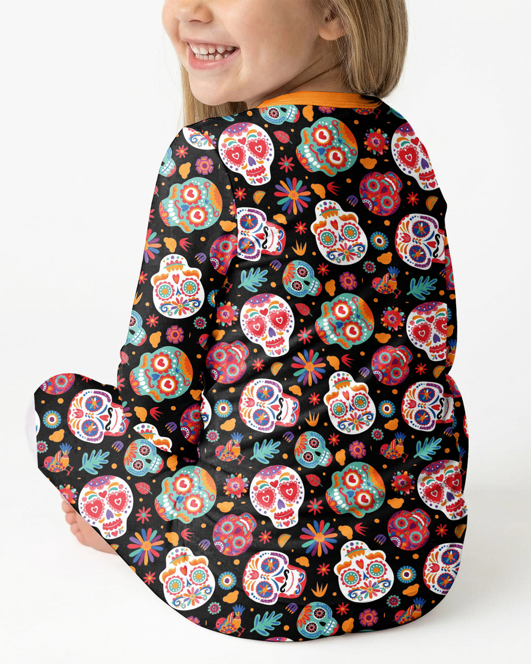 Día de los Muertos Mexico Halloween Bamboo Two Piece Long Sleeve Pajama Set