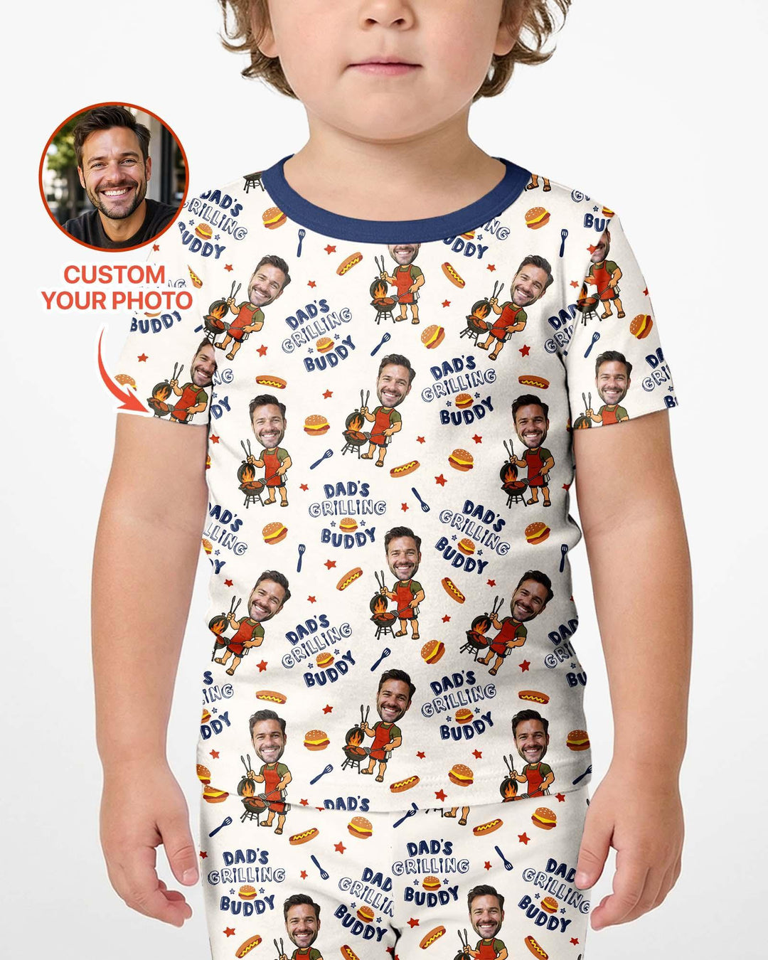 Zweiteiliges Pyjama-Set mit kurzen Ärmeln und Shorts im Sommer-Design