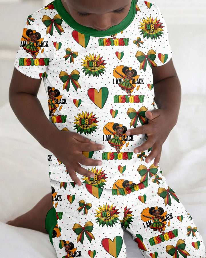 Zweiteiliges, kurzärmliges Pyjama-Set mit Marienkäfern