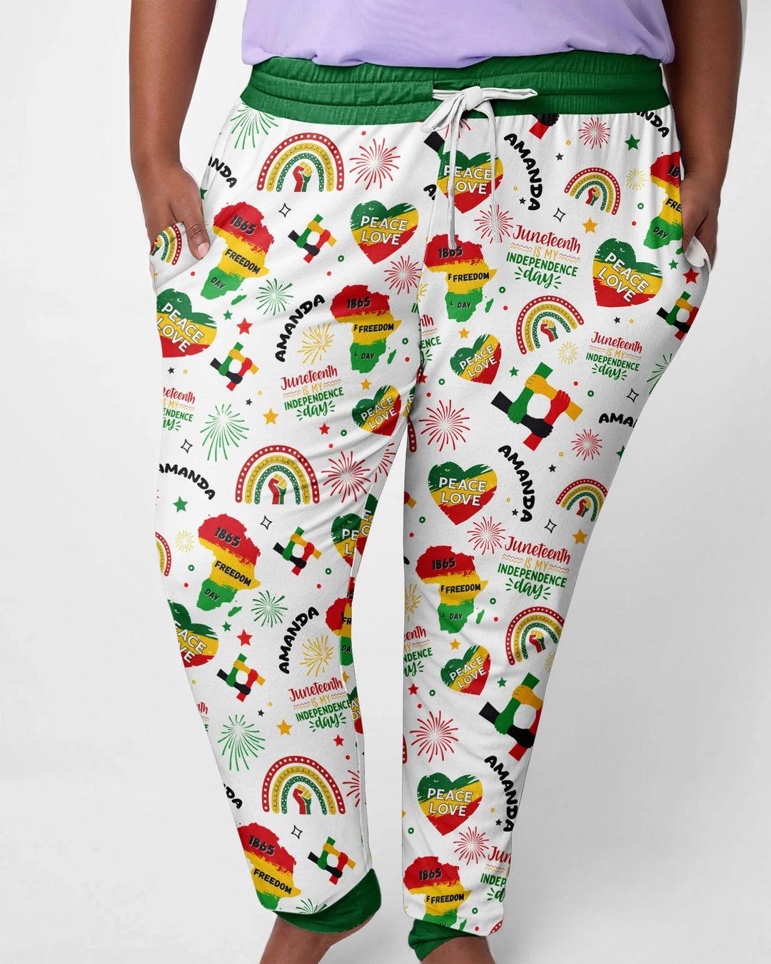 Custom Name Juneteenth Is My Independence Day Bambus Damen Pyjama Set