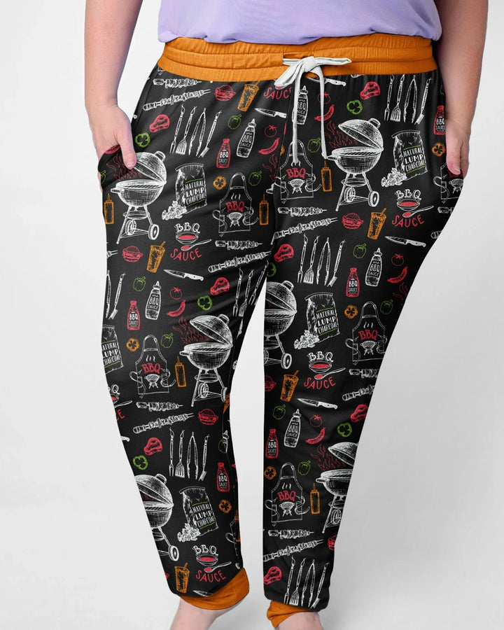 Gartengrillparty Familien-Partnerlook Bambus Damen Schlafanzug Set