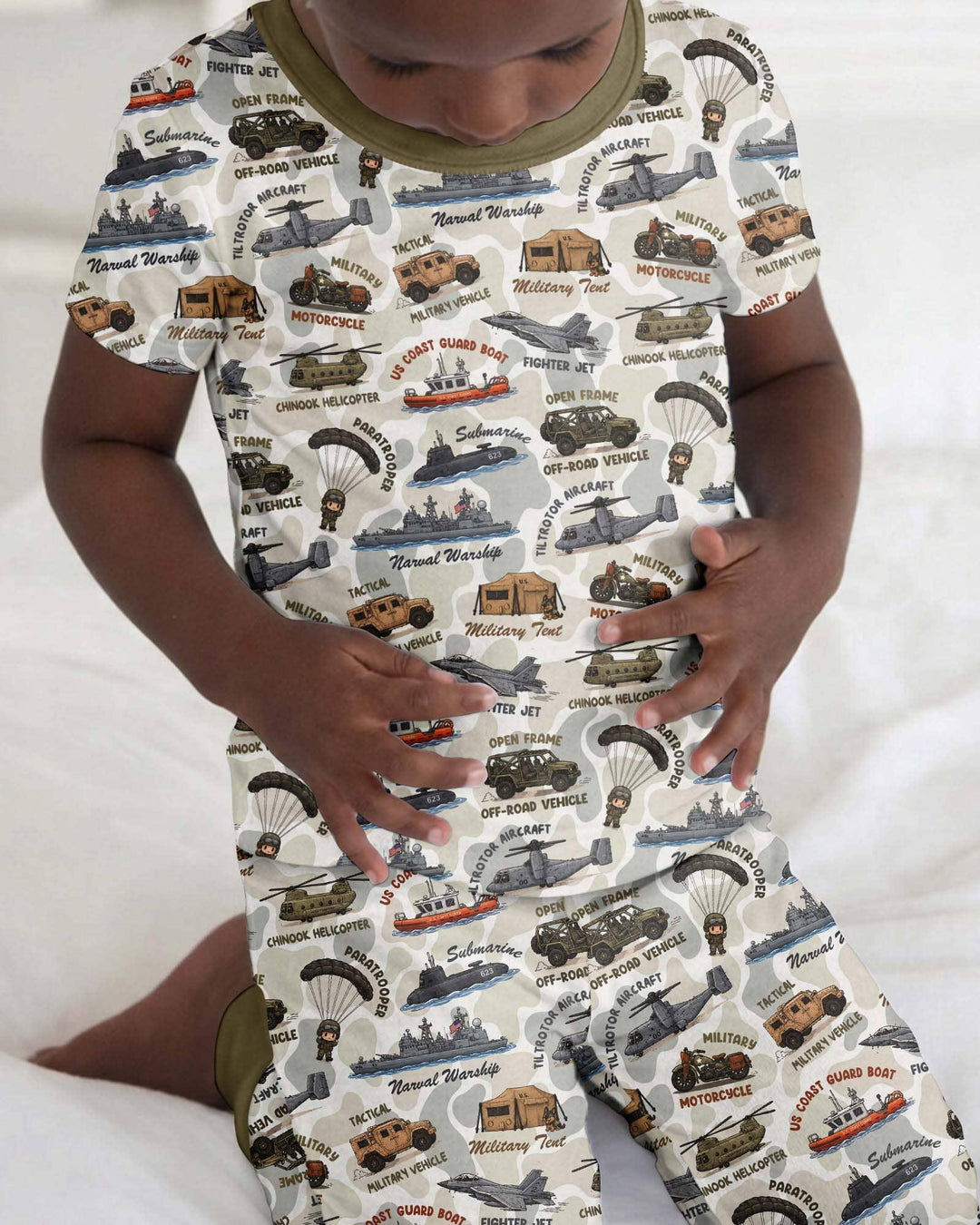 Zweiteiliges, kurzärmliges Pyjama-Set mit Marienkäfern
