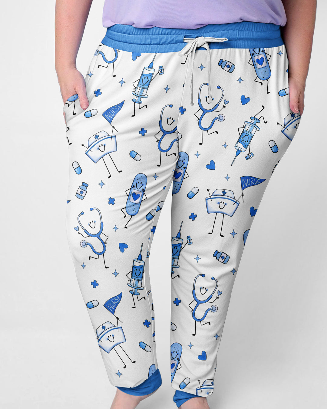 Familien-Pyjama-Set aus Bambus für Damen mit Küsten-Charme