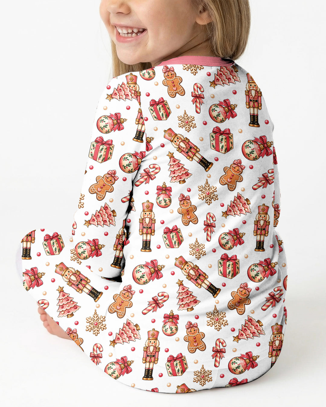 Custom Name Nutcracker The Bow Bamboo Two Piece Long Sleeve Pajama Set
