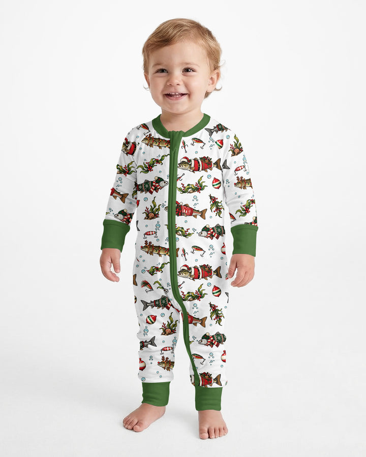 Christmas Trout Fishing Bamboo Convertible Zippy