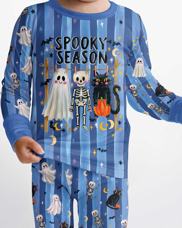 Spooky Season Kids Bamboo Two Piece Long Sleeve Pajama Set