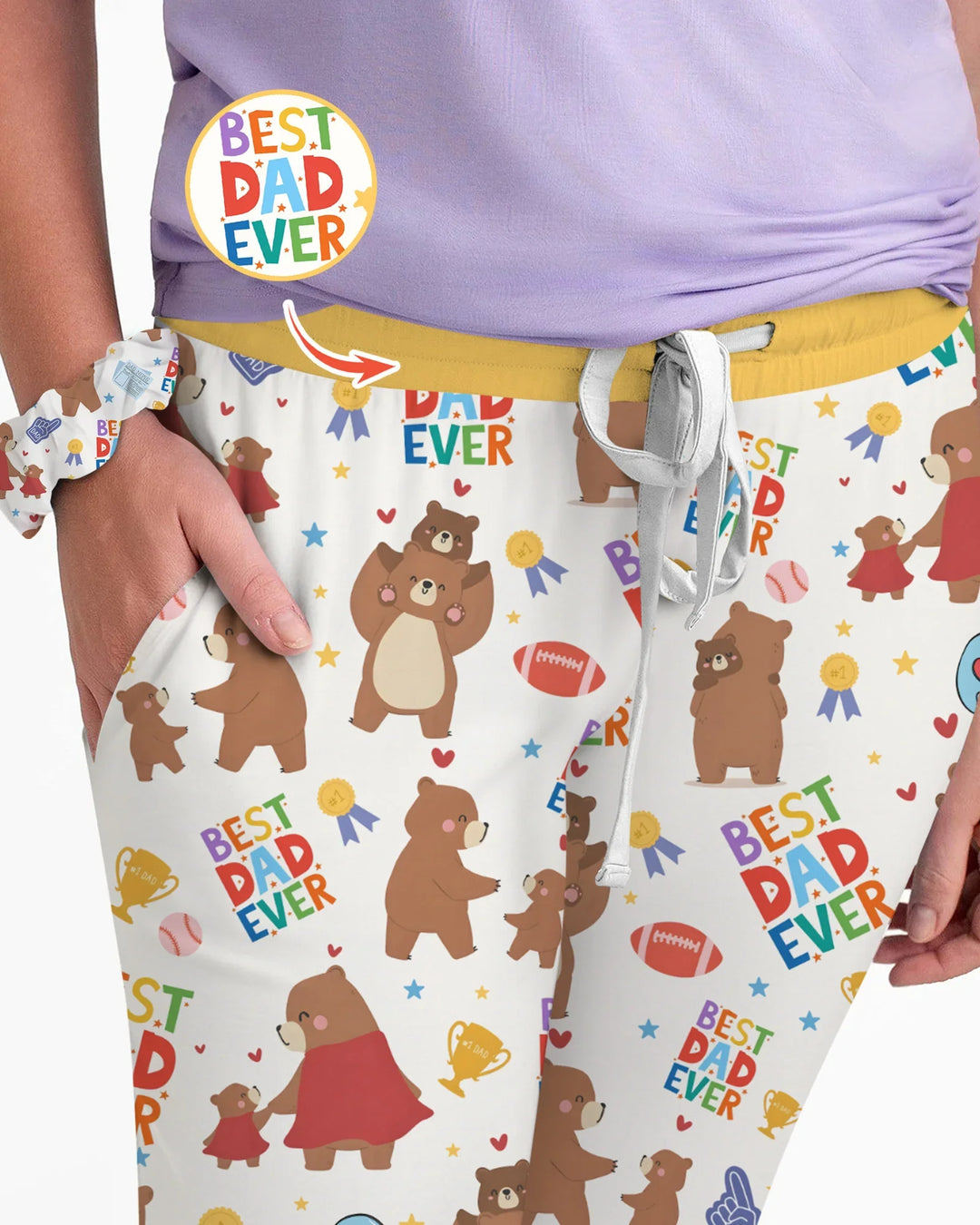 Best Papa Bär aller Zeiten Familie passender Bambus Pyjama für Damen