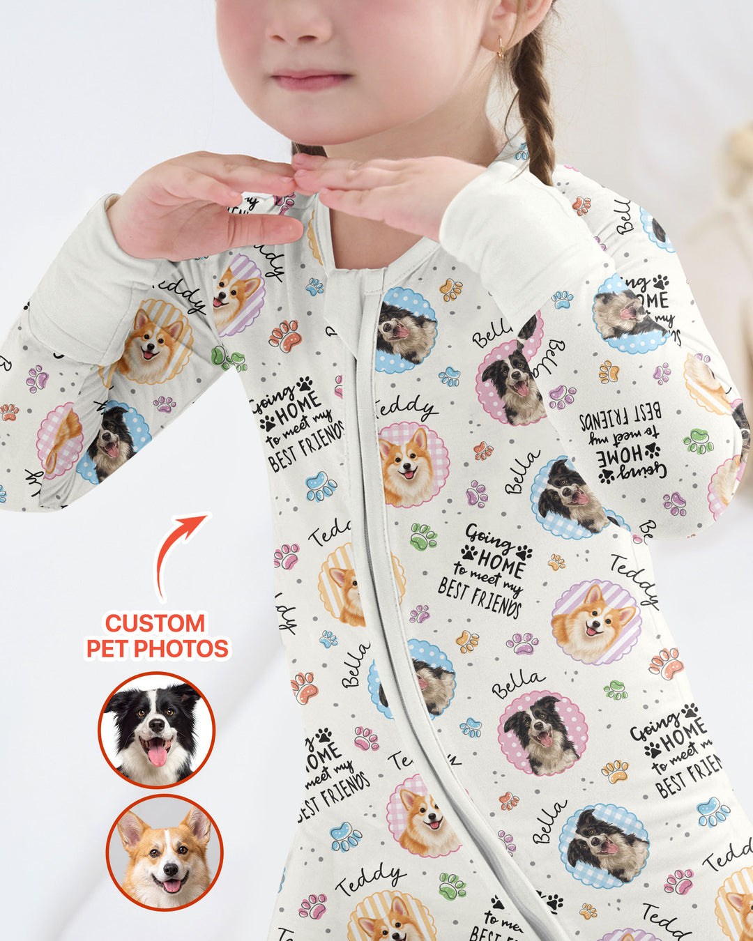 Custom Pet Photo My First Best Friend Bamboo Convertible Zippy