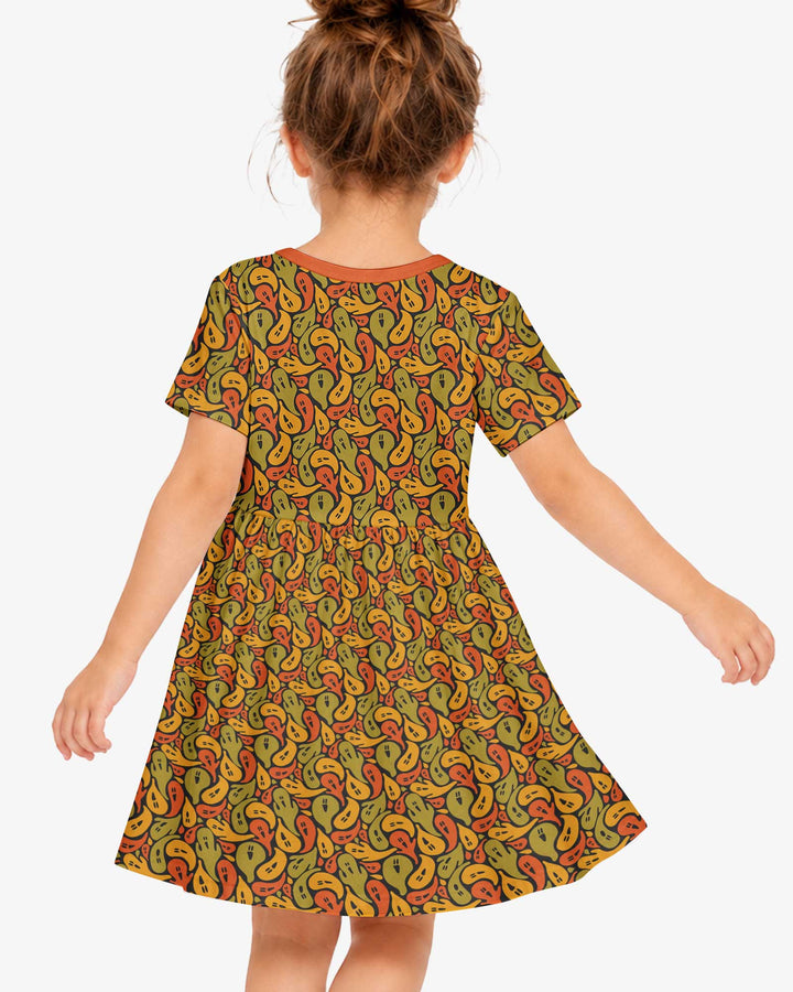 Retro Haunts & Happy Boos Bamboo Twirl Dress