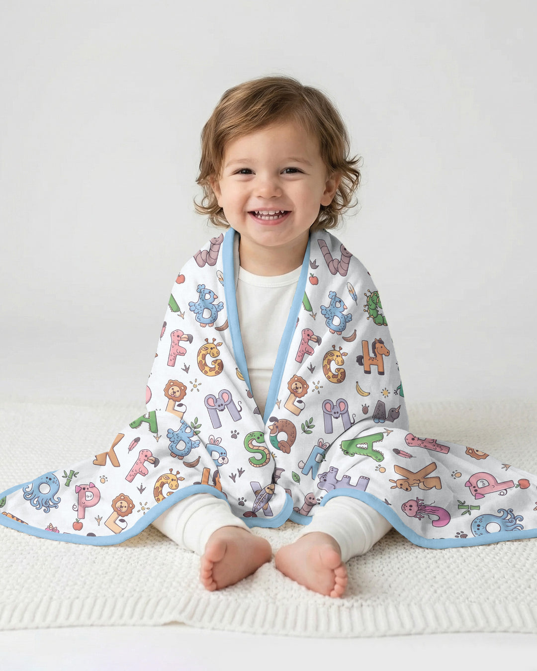 Animals Alphabet Bamboo Blanket