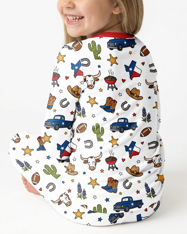 Someone in Texas Loves Me Bamboo Two Piece Long Sleeve Pajama Set