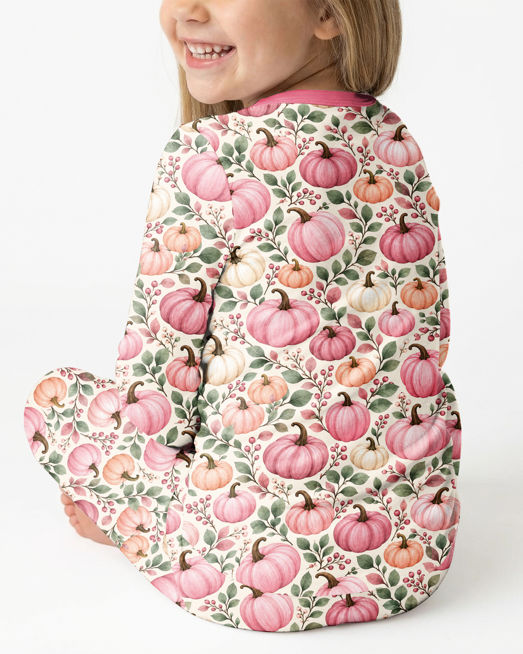 Pumpkin Cozy Fall Bamboo Two Piece Long Sleeve Pajama Set