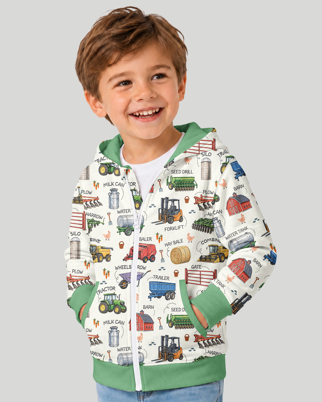 Little Farmer Bamboo Zip Hoodie