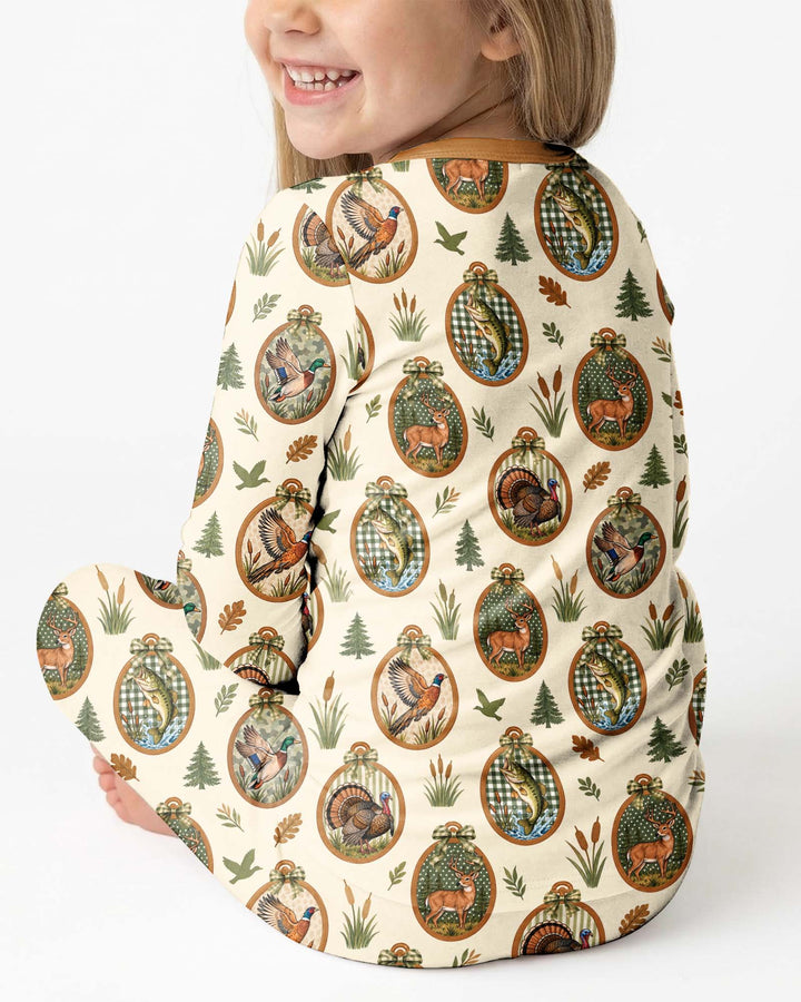 Hunting Season Family Matching Bamboo Two Piece Long Sleeve Pajama Set