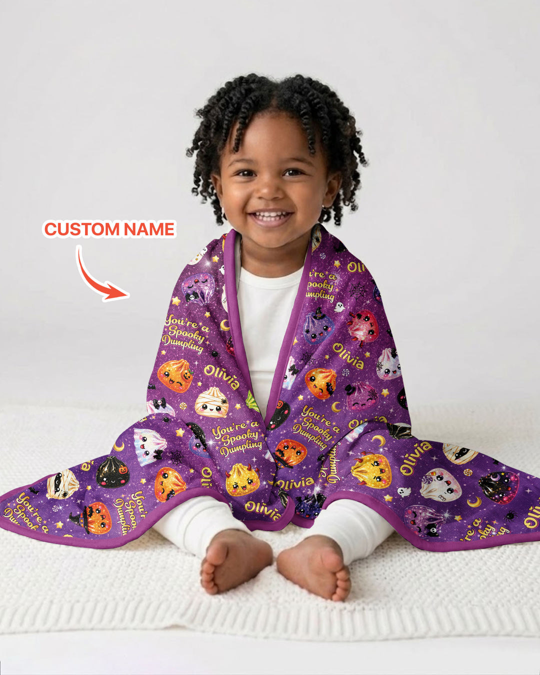 Custom Name You're A Spooky Dumpling Bamboo Blanket