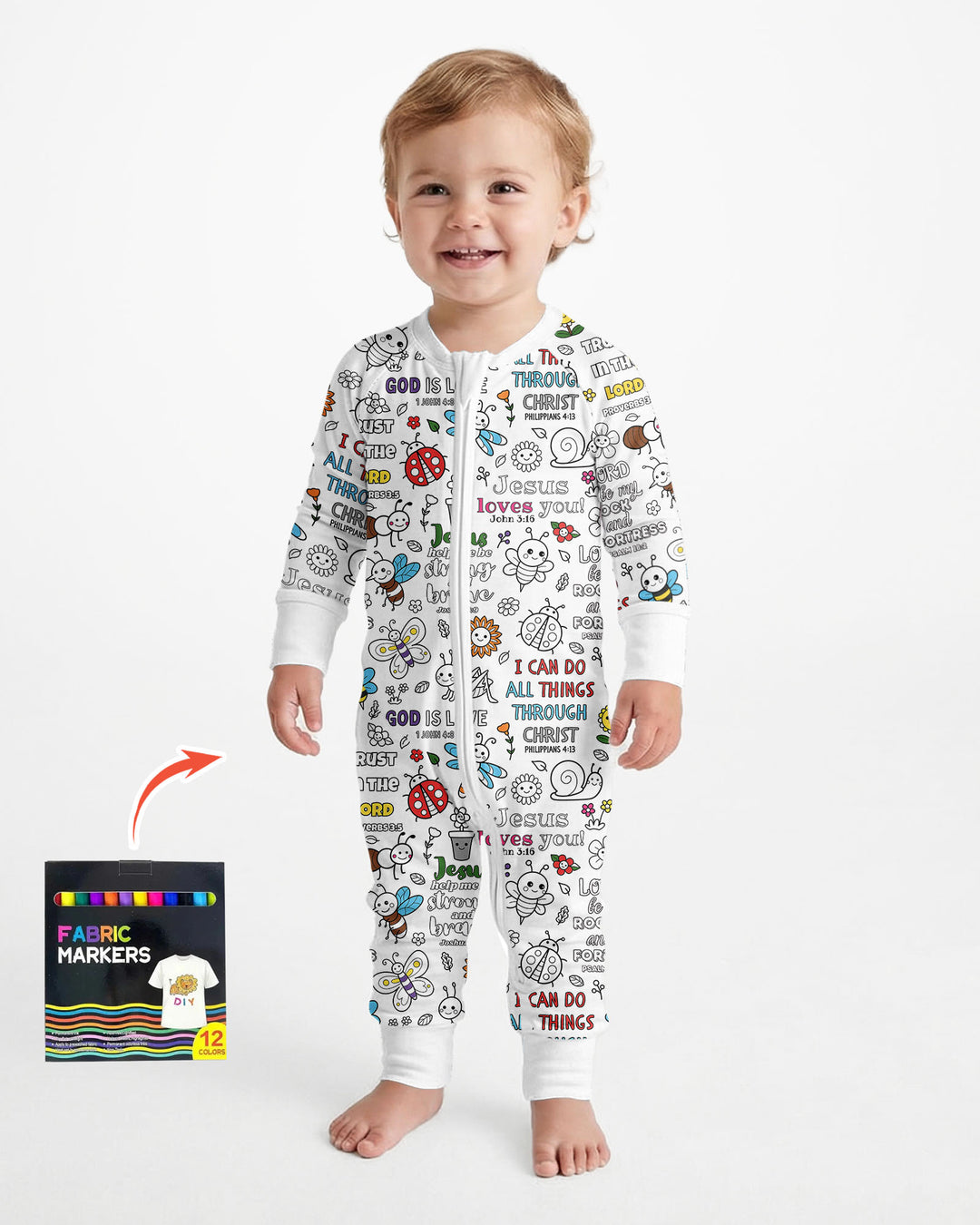 Joyful Garden Bible Verse Colorable Bamboo Convertible Zippy