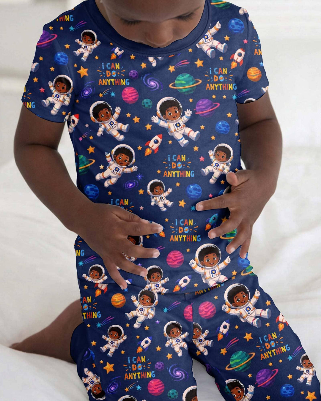 Zweiteiliges, kurzärmliges Pyjama-Set mit Marienkäfern