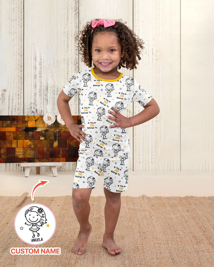 Zweiteiliges Pyjama-Set mit kurzen Ärmeln und Shorts im Sommer-Design