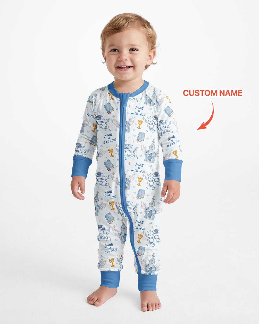 Gerippte Babykleidung mit individuellem Foto - Weich &amp; Skizzenhaft