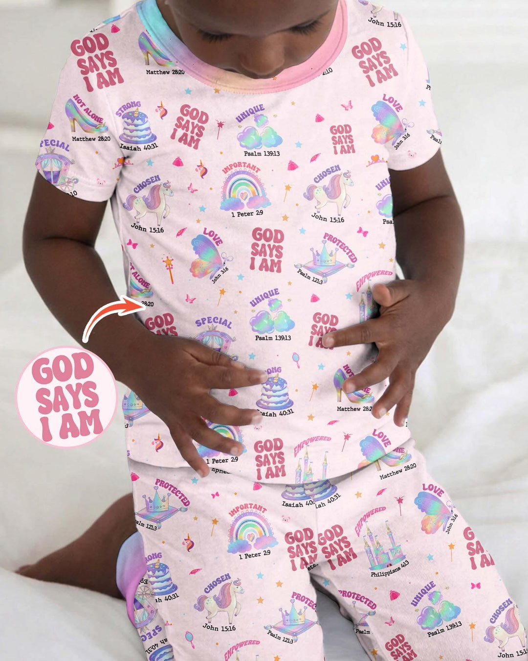 Zweiteiliges, kurzärmliges Pyjama-Set mit Marienkäfern