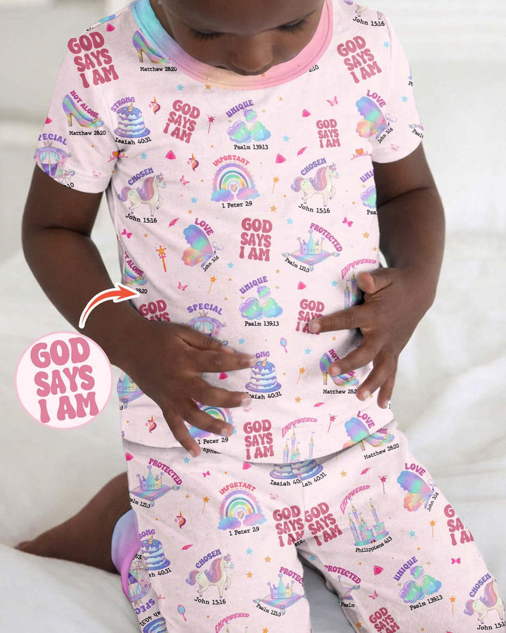 Zweiteiliges, kurzärmliges Pyjama-Set mit Marienkäfern