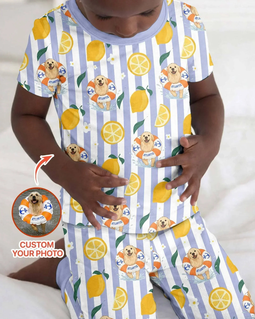 Zweiteiliges, kurzärmliges Pyjama-Set mit Marienkäfern