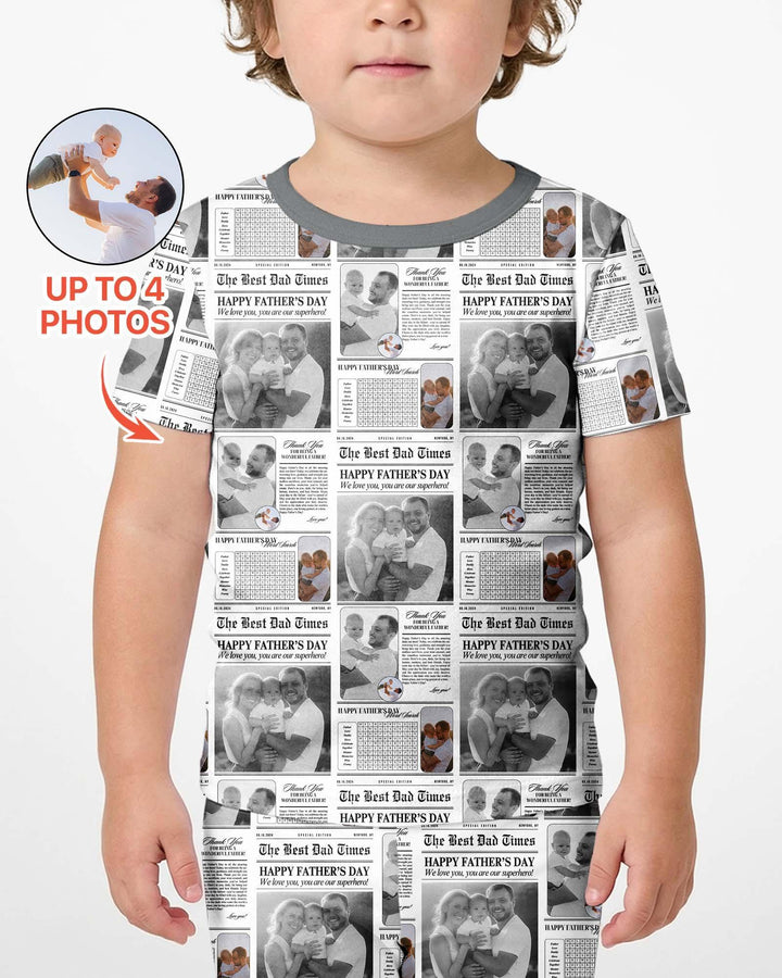 Zweiteiliges Pyjama-Set mit kurzen Ärmeln und Shorts im Sommer-Design