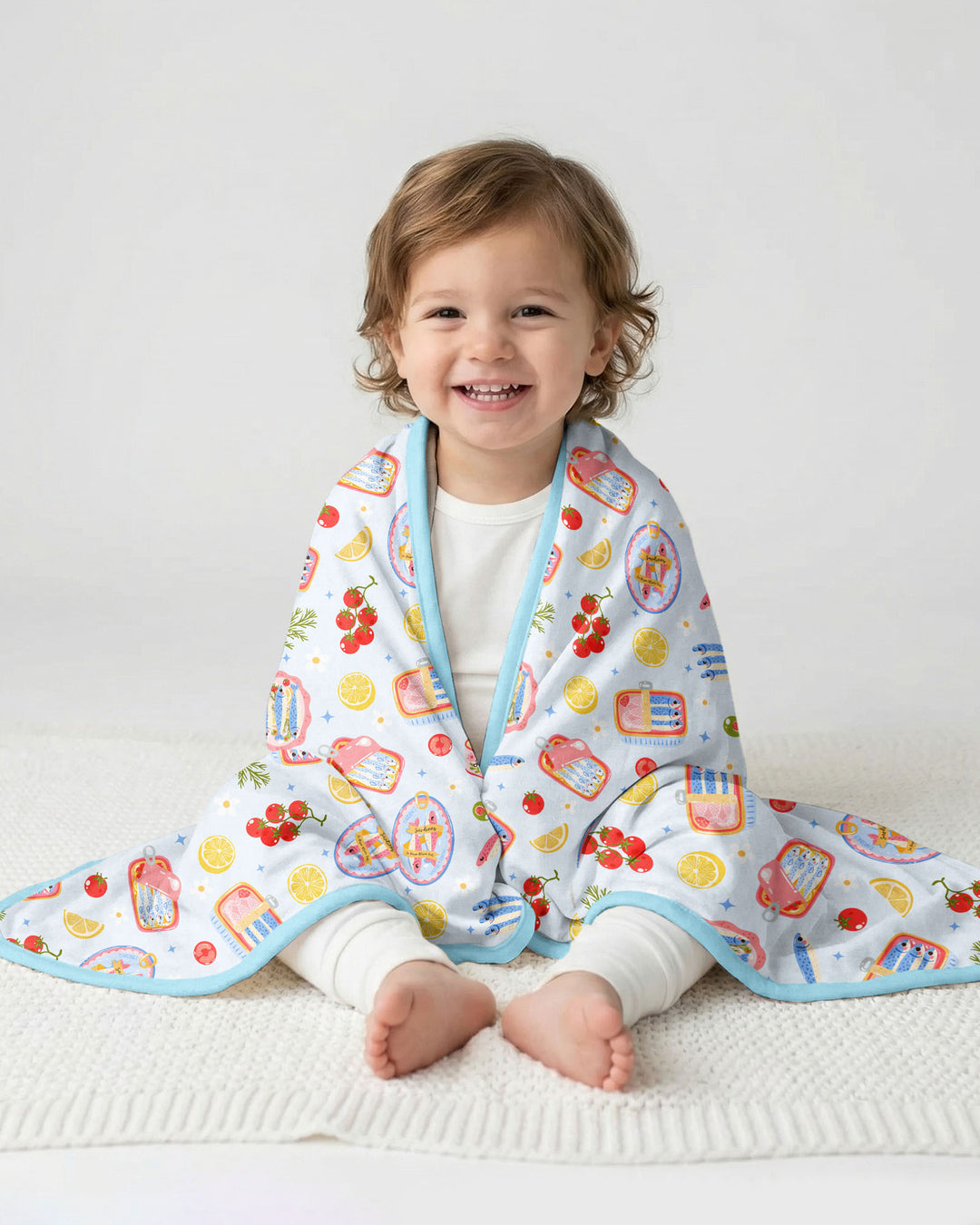 Preppy Sardines Bamboo Blanket