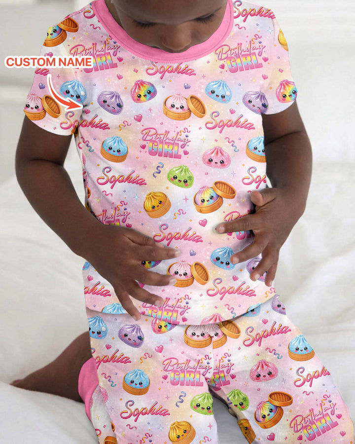Zweiteiliges, kurzärmliges Pyjama-Set mit Marienkäfern