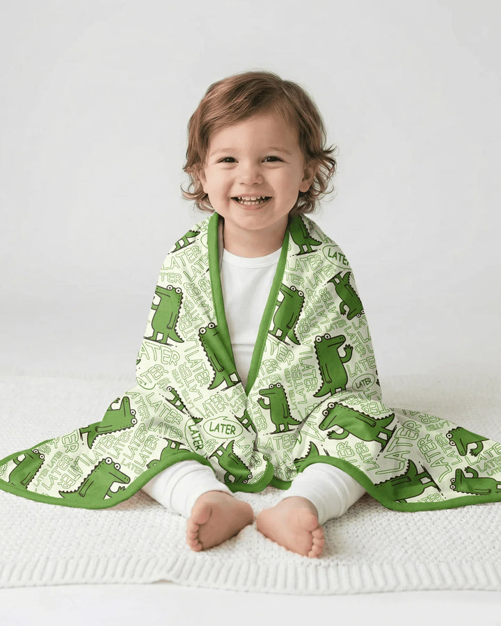 See you later, alligator! Bamboo Blanket