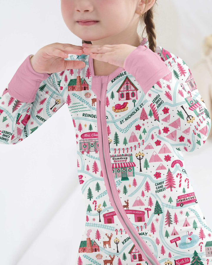 Whimsical North Pole Map Bamboo Convertible Zippy