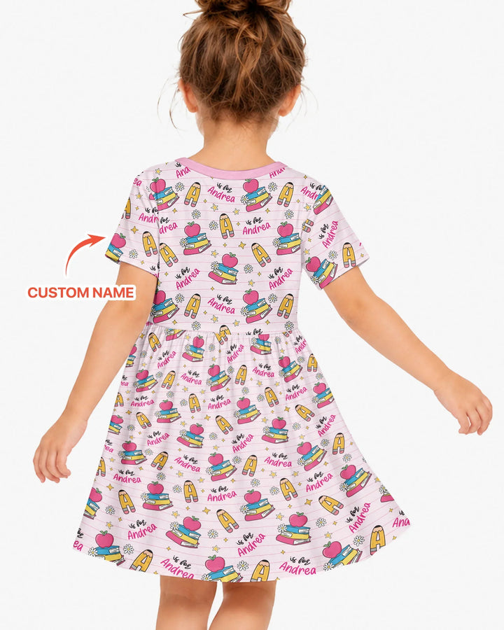 First Day of School Bamboo Twirl Dress