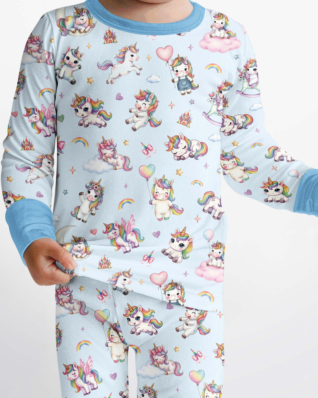 Kawaii Teddy Bamboo Two Piece Long Sleeve Pajama Set