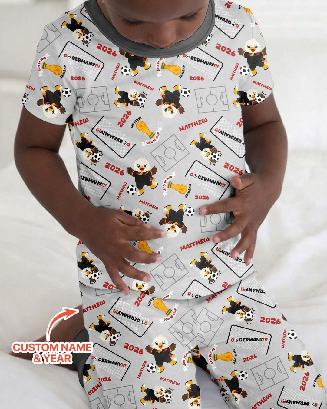 Zweiteiliges, kurzärmliges Pyjama-Set mit Marienkäfern
