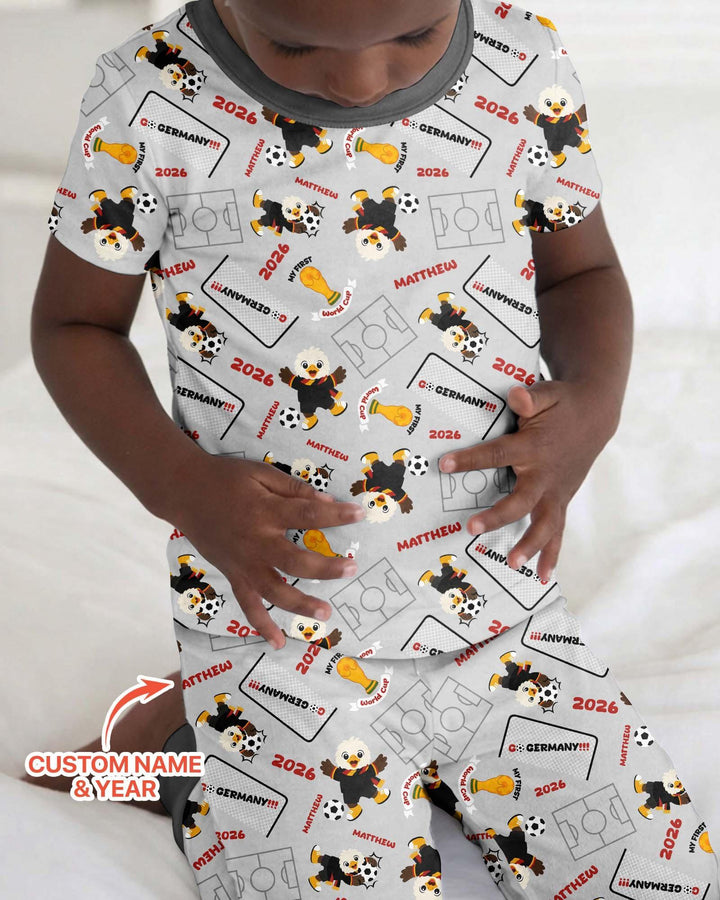 Zweiteiliges, kurzärmliges Pyjama-Set mit Marienkäfern