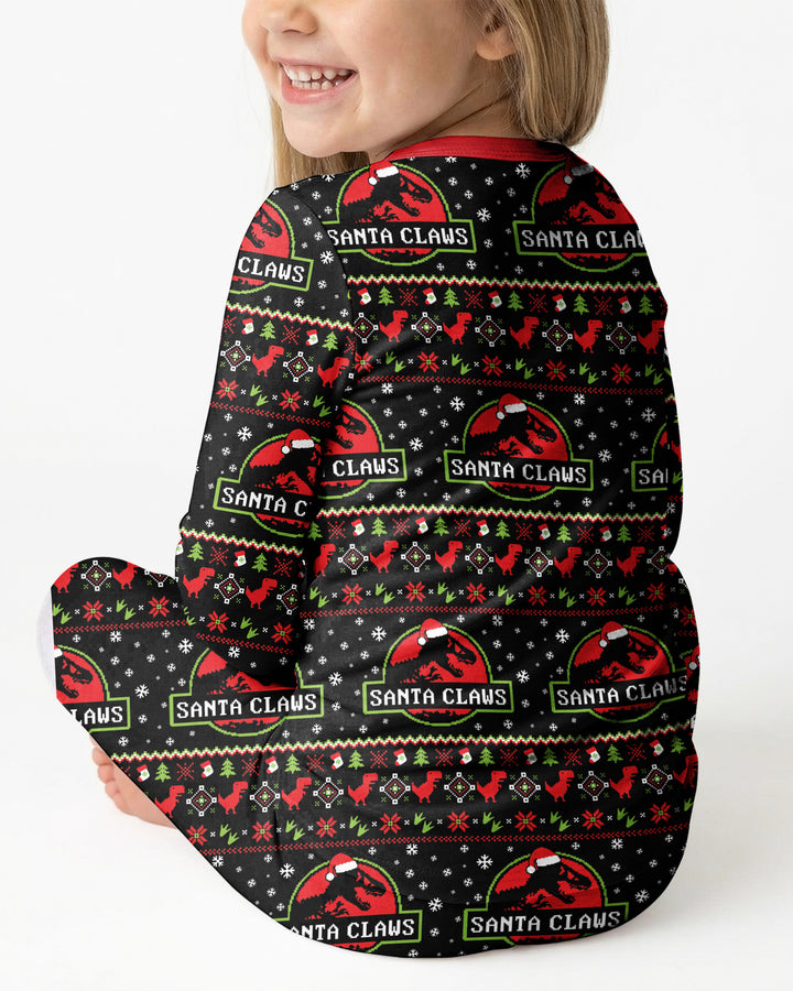 Santa Claws Christmas Bamboo Two Piece Long Sleeve Pajama Set