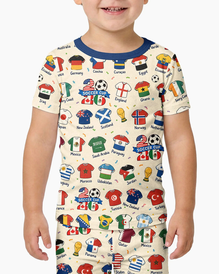 Zweiteiliges, kurzärmliges Pyjama-Set mit Marienkäfern