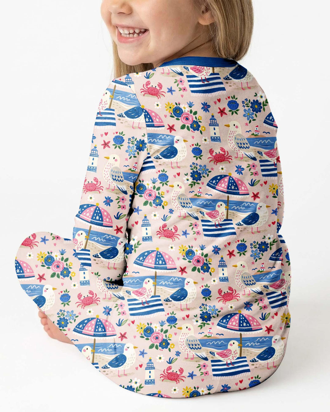 Zweiteiliges Langarm-Pyjama-Set mit Sommerfrüchten