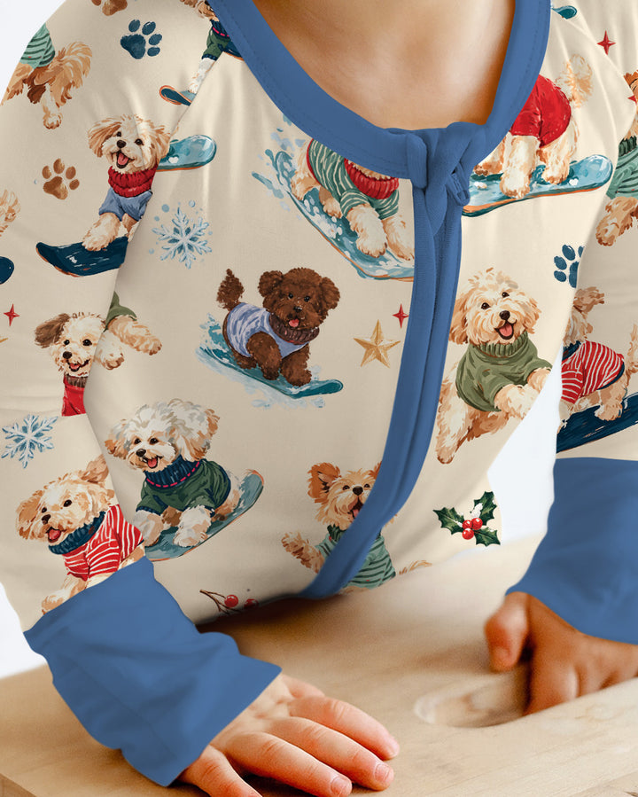 Snowboarding Dogs Bamboo Convertible Zippy