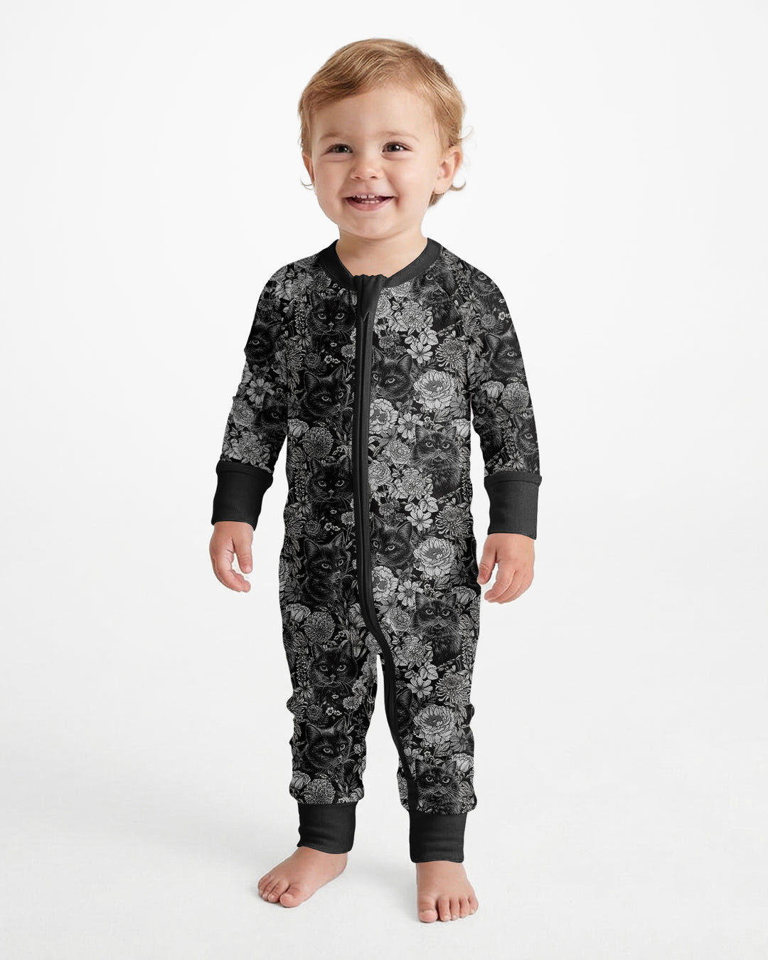 Midnight Cat Garden Bamboo Convertible Zippy