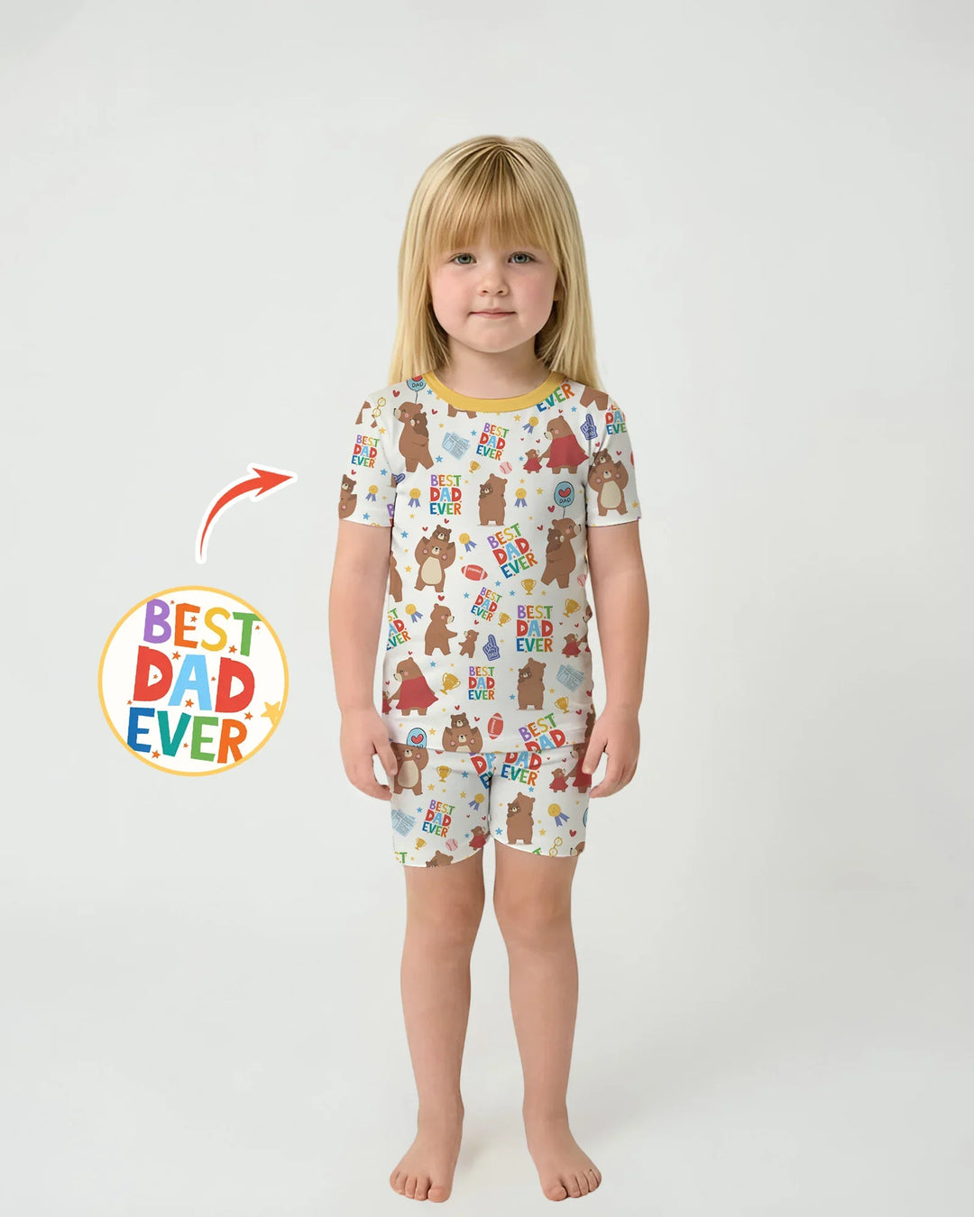 Zweiteiliges Pyjama-Set mit kurzen Ärmeln und Shorts im Sommer-Design