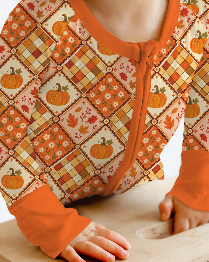 Fall Vintage Patchwork Bamboo Convertible Zippy