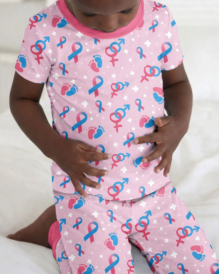 Zweiteiliges, kurzärmliges Pyjama-Set mit Marienkäfern