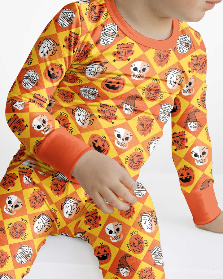 Monster Mix Bamboo Two Piece Long Sleeve Pajama Set