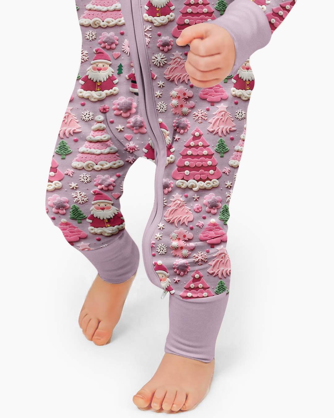 Pink Snowmen Bamboo Convertible Zippy