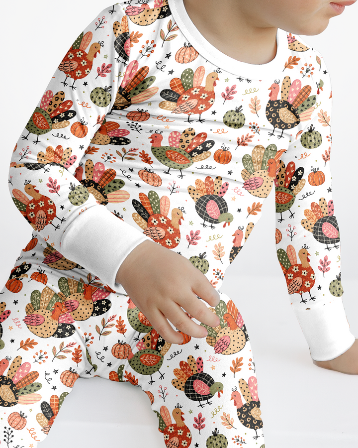 Boho Turkey Bamboo Two Piece Long Sleeve Pajama Set
