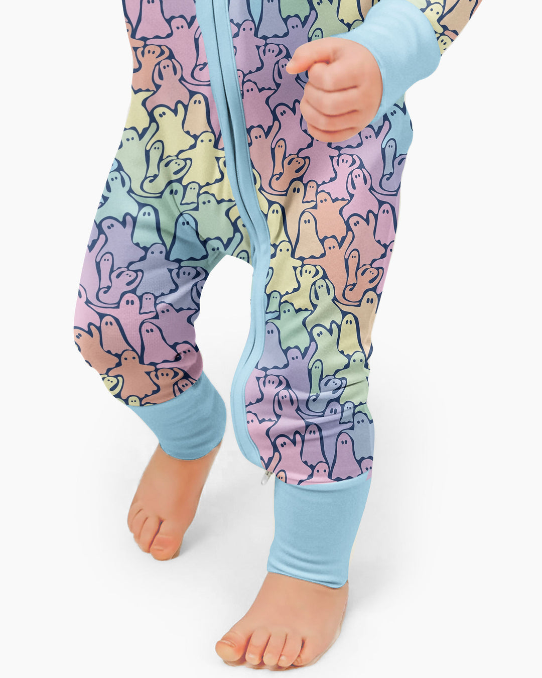 Pastel Rainbow Ghost Halloween Bamboo Convertible Zippy